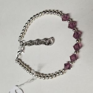February birthstone bracelet